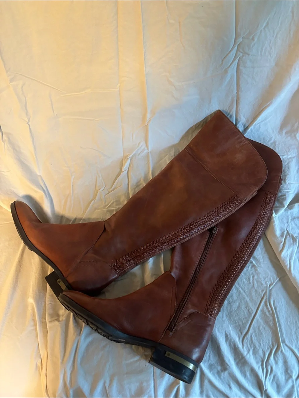 Brown Women's Tall Leather Riding Boots